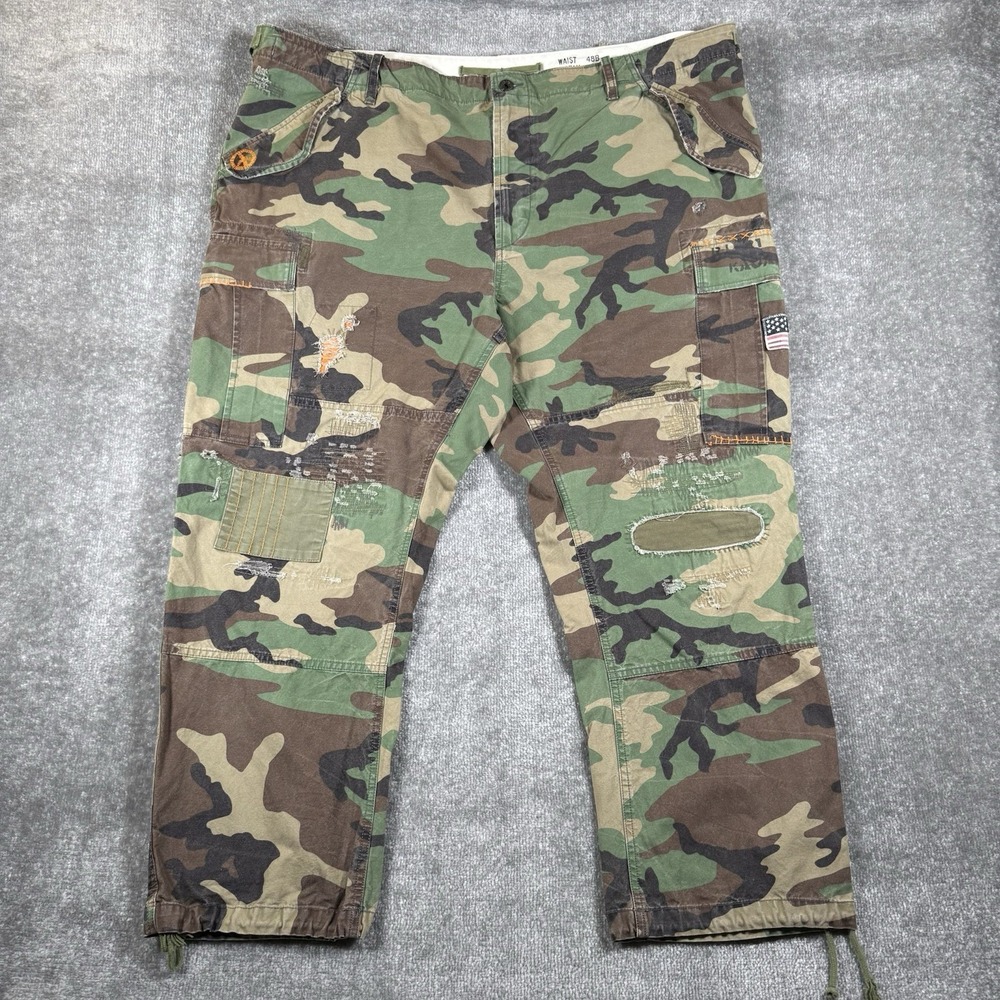 Polo Ralph Lauren Trousers Men's 48B Green Camo Utility Field Military Classic